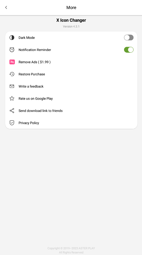 X Icon Changer app v4.5.2
